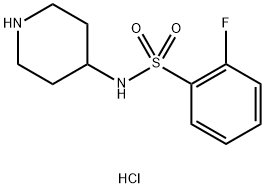 2-Fluoro-N-(piperidin-4-yl)benzenesulfonamide hydrochloride 구조식 이미지