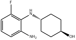 (1R*,4R*)-4-(2-Amino-6-fluorophenylamino)cyclohexanol 구조식 이미지