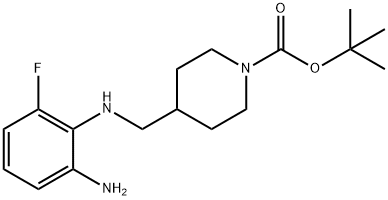 tert-Butyl 4-[(2-amino-6-fluorophenylamino)methyl]piperidine-1-carboxylate Structure