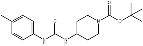 tert-Butyl 4-(3-p-tolylureido)piperidine-1-carboxylate 구조식 이미지