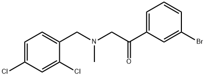 1-(3-bromophenyl)-2-((2,4-dichlorobenzyl)(methyl)amino)ethanone 구조식 이미지