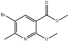 5-Bromo-2-methoxy-6-methyl-nicotinic acid methyl ester Structure