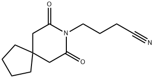 4-(7,9-DIOXO-8-AZASPIRO[4.5]DECAN-8-YL)-BUTANENITRILE 구조식 이미지