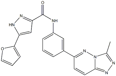 5-(furan-2-yl)-N-[3-(3-methyl-[1,2,4]triazolo[4,3-b]pyridazin-6-yl)phenyl]-1H-pyrazole-3-carboxamide Structure