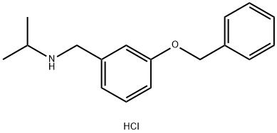 {[3-(benzyloxy)phenyl]methyl}(propan-2-yl)amine hydrochloride 구조식 이미지