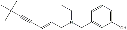 Phenol, 3-[[(6,6-dimethyl-2-hepten-4-ynyl)ethylamino]methyl]-, (E)- 구조식 이미지