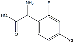 2-AMINO-2-(4-CHLORO-2-FLUOROPHENYL)ACETIC ACID 구조식 이미지