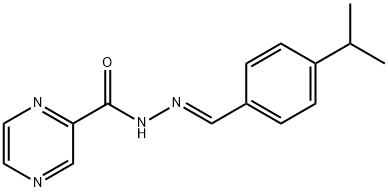 N'-{(E)-[4-(propan-2-yl)phenyl]methylidene}pyrazine-2-carbohydrazide 구조식 이미지