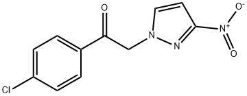 1-(4-chlorophenyl)-2-(3-nitro-1H-pyrazol-1-yl)ethan-1-one 구조식 이미지