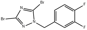 3,5-dibromo-1-[(3,4-difluorophenyl)methyl]-1H-1,2,4-triazole Structure