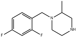 1-[(2,4-difluorophenyl)methyl]-2-methylpiperazine 구조식 이미지