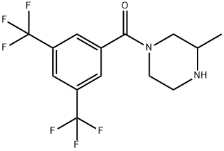 1-[3,5-bis(trifluoromethyl)benzoyl]-3-methylpiperazine 구조식 이미지