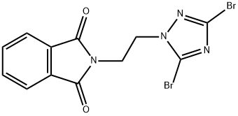 2-[2-(3,5-dibromo-1H-1,2,4-triazol-1-yl)ethyl]-2,3-dihydro-1H-isoindole-1,3-dione 구조식 이미지