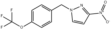 3-nitro-1-{[4-(trifluoromethoxy)phenyl]methyl}-1H-pyrazole Structure