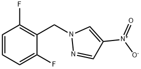 1-[(2,6-difluorophenyl)methyl]-4-nitro-1H-pyrazole 구조식 이미지