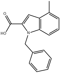 1-benzyl-4-methyl-1H-indole-2-carboxylic acid Structure