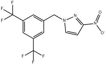 1-{[3,5-bis(trifluoromethyl)phenyl]methyl}-3-nitro-1H-pyrazole Structure