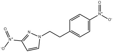 3-nitro-1-[2-(4-nitrophenyl)ethyl]-1H-pyrazole 구조식 이미지