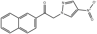 1-(naphthalen-2-yl)-2-(4-nitro-1H-pyrazol-1-yl)ethan-1-one 구조식 이미지