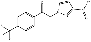 2-(3-nitro-1H-pyrazol-1-yl)-1-[4-(trifluoromethyl)phenyl]ethan-1-one 구조식 이미지