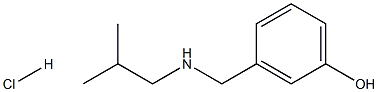 3-{[(2-methylpropyl)amino]methyl}phenol hydrochloride 구조식 이미지