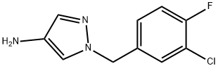 1-[(3-chloro-4-fluorophenyl)methyl]-1H-pyrazol-4-amine Structure