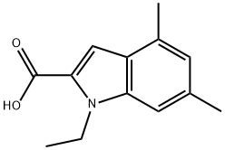 1-ethyl-4,6-dimethyl-1H-indole-2-carboxylic acid Structure