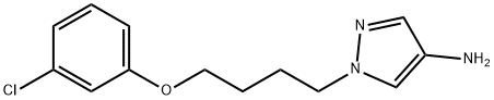 1-[4-(3-chlorophenoxy)butyl]-1H-pyrazol-4-amine Structure