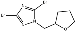 3,5-dibromo-1-[(oxolan-2-yl)methyl]-1H-1,2,4-triazole 구조식 이미지