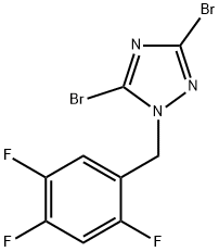 3,5-dibromo-1-[(2,4,5-trifluorophenyl)methyl]-1H-1,2,4-triazole 구조식 이미지