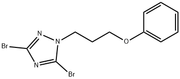 3,5-dibromo-1-(3-phenoxypropyl)-1H-1,2,4-triazole 구조식 이미지