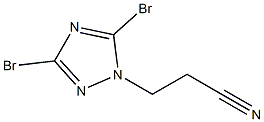 3-(3,5-dibromo-1H-1,2,4-triazol-1-yl)propanenitrile 구조식 이미지