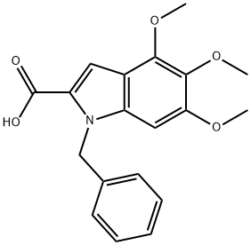 1-benzyl-4,5,6-trimethoxy-1H-indole-2-carboxylic acid Structure