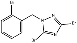 3,5-dibromo-1-[(2-bromophenyl)methyl]-1H-1,2,4-triazole 구조식 이미지