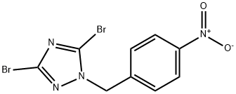 3,5-dibromo-1-[(4-nitrophenyl)methyl]-1H-1,2,4-triazole 구조식 이미지