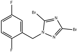 3,5-dibromo-1-[(2,5-difluorophenyl)methyl]-1H-1,2,4-triazole 구조식 이미지