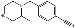 4-[(2-methylpiperazin-1-yl)methyl]benzonitrile 구조식 이미지