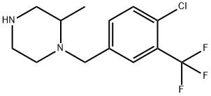 1-{[4-chloro-3-(trifluoromethyl)phenyl]methyl}-2-methylpiperazine 구조식 이미지