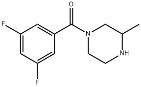 1-(3,5-difluorobenzoyl)-3-methylpiperazine 구조식 이미지