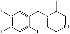 2-methyl-1-[(2,4,5-trifluorophenyl)methyl]piperazine 구조식 이미지
