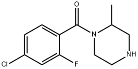 1-(4-chloro-2-fluorobenzoyl)-2-methylpiperazine 구조식 이미지
