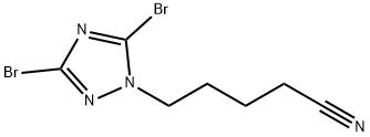 5-(3,5-dibromo-1H-1,2,4-triazol-1-yl)pentanenitrile 구조식 이미지