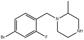 1-[(4-bromo-2-fluorophenyl)methyl]-2-methylpiperazine Structure