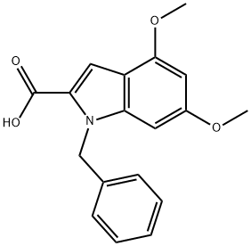 1-Benzyl-4,6-dimethoxy-1H-indole-2-carboxylic acid Structure