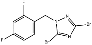 3,5-dibromo-1-[(2,4-difluorophenyl)methyl]-1H-1,2,4-triazole Structure