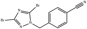 4-[(3,5-dibromo-1H-1,2,4-triazol-1-yl)methyl]benzonitrile Structure