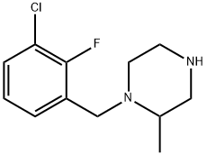 1-[(3-chloro-2-fluorophenyl)methyl]-2-methylpiperazine 구조식 이미지