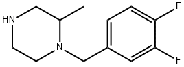 1-[(3,4-difluorophenyl)methyl]-2-methylpiperazine 구조식 이미지