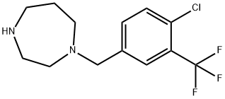 1-{[4-chloro-3-(trifluoromethyl)phenyl]methyl}-1,4-diazepane 구조식 이미지