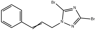 3,5-dibromo-1-[(2E)-3-phenylprop-2-en-1-yl]-1H-1,2,4-triazole 구조식 이미지